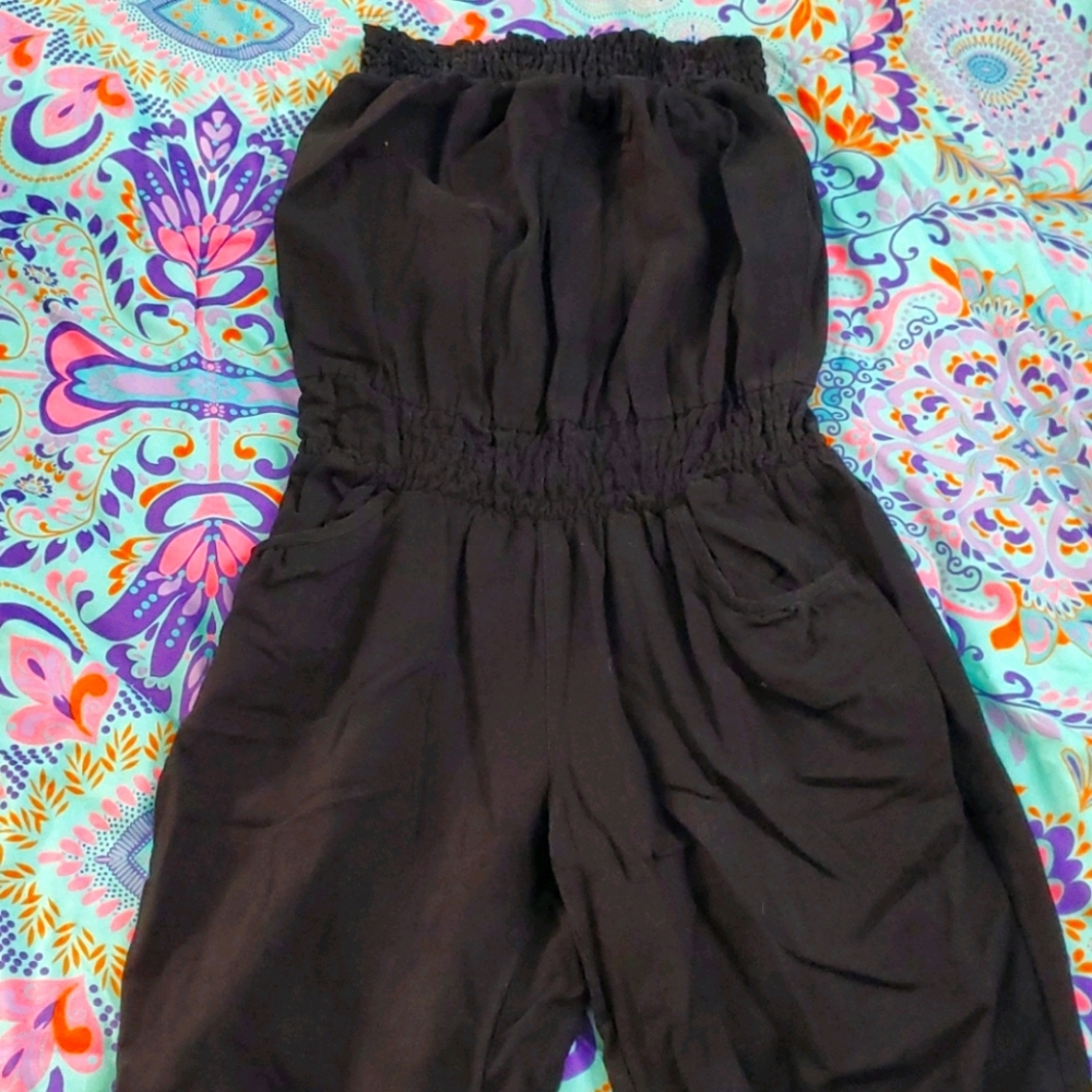 Strapless, pants romper